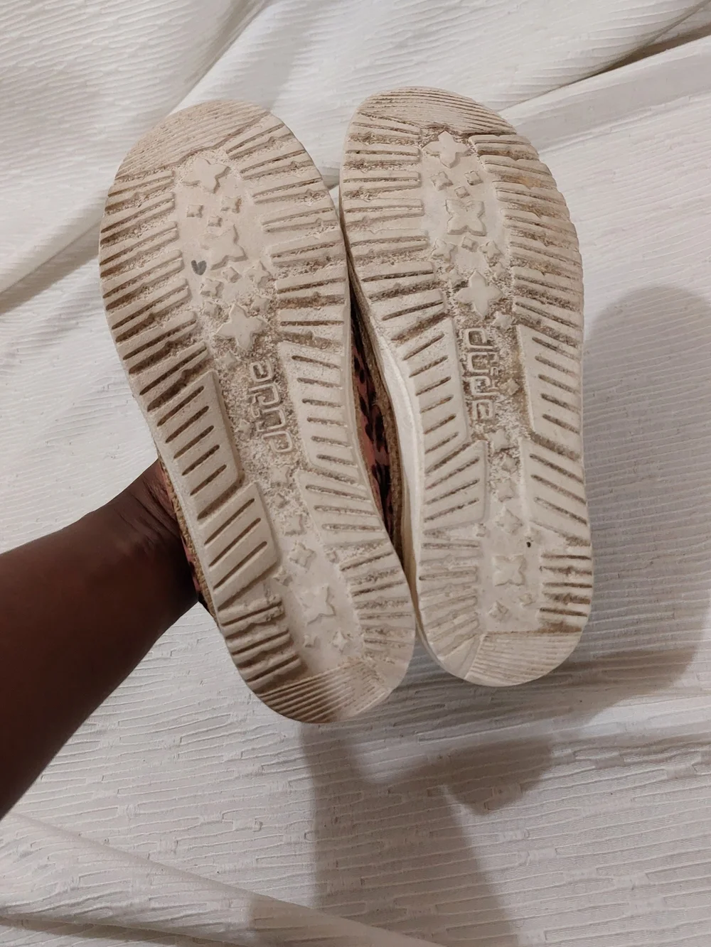 Hey Dude Pink Leopard Print Slip-Ons Size 7